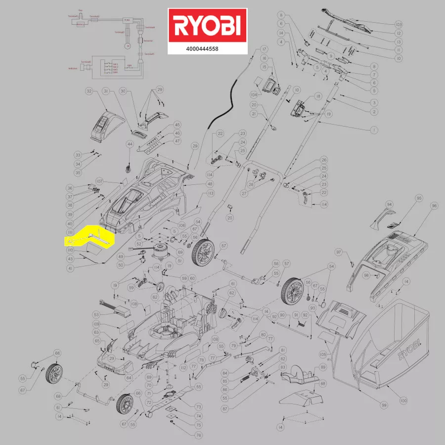 faisceau de câbles réf. 5131035629 Ryobi